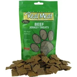 Real Meat Beef Jerky Grain Free Dog Treat 4oz