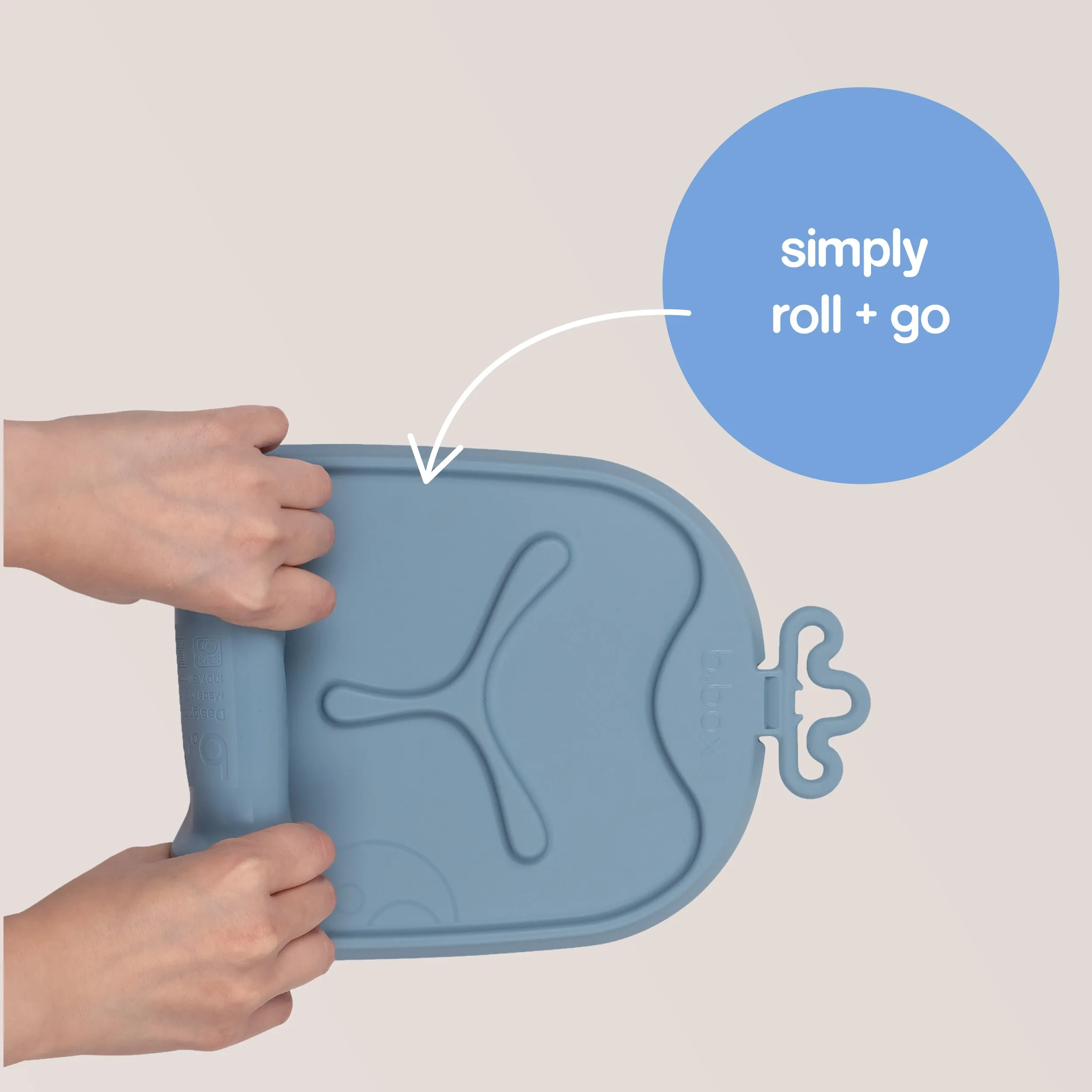 roll   go mealtime mat - lullaby blue