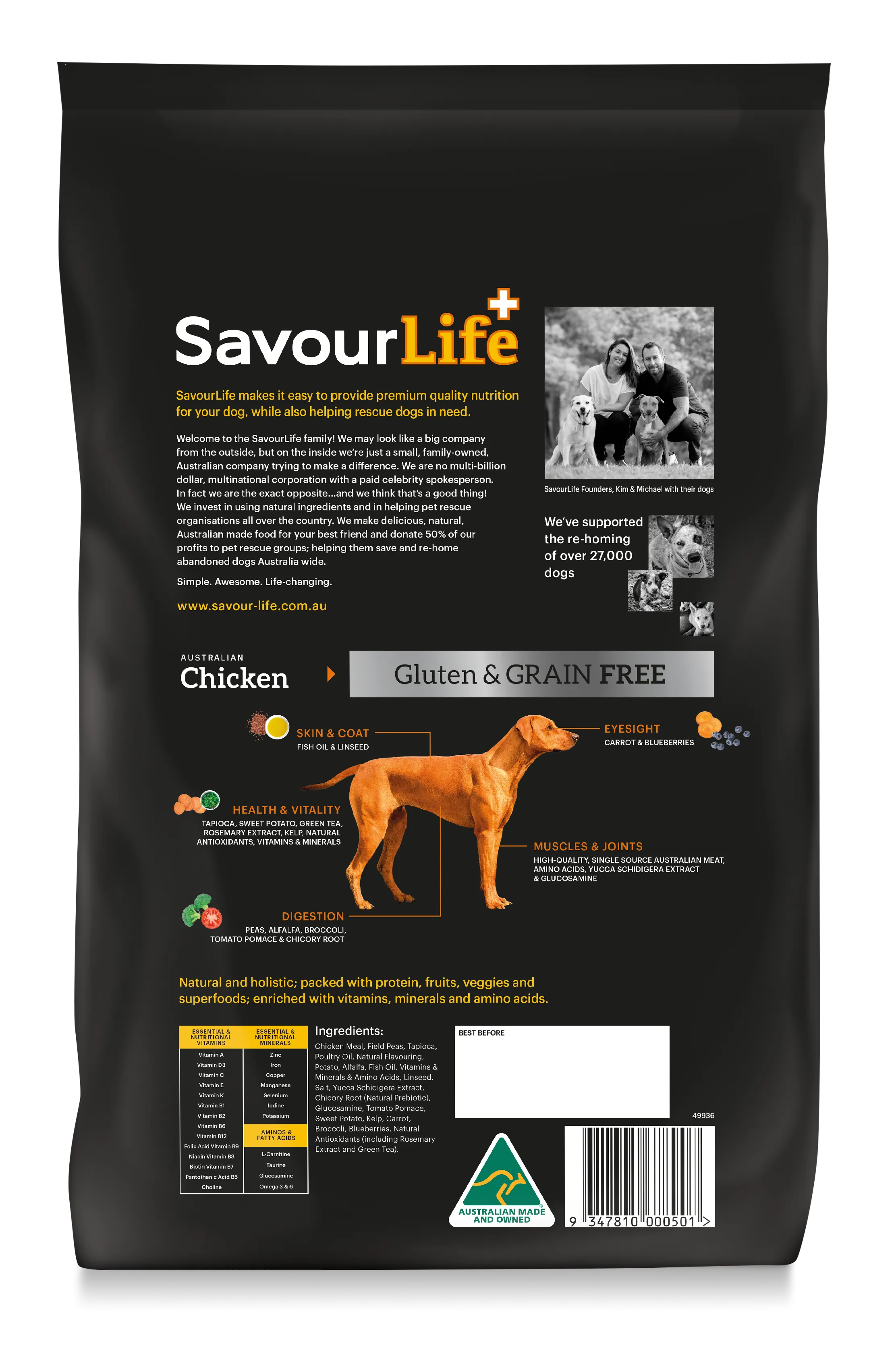 SavourLife Grain Free Adult Dog Australian Chicken Dry Food