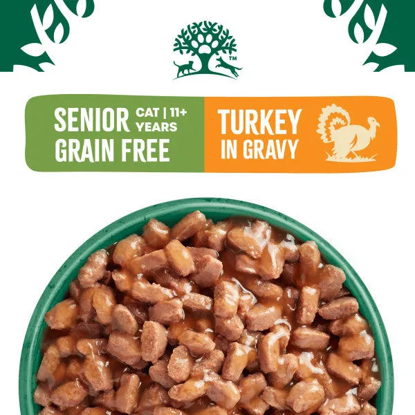 Senior 11  Turkey in Gravy Grain Free Wet Cat Food Pouches