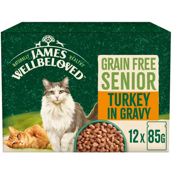 Senior Turkey in Gravy Grain Free Wet Cat Food Pouches