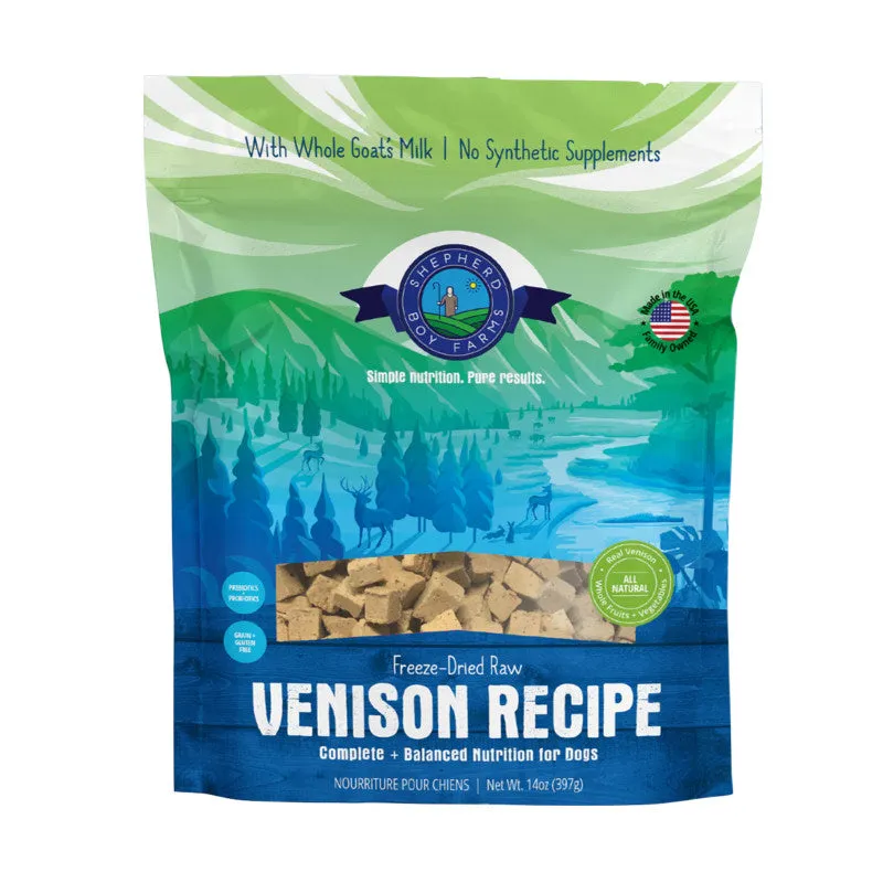 Shepherd Boy Farms Freeze Dried Venison Recipe 14oz