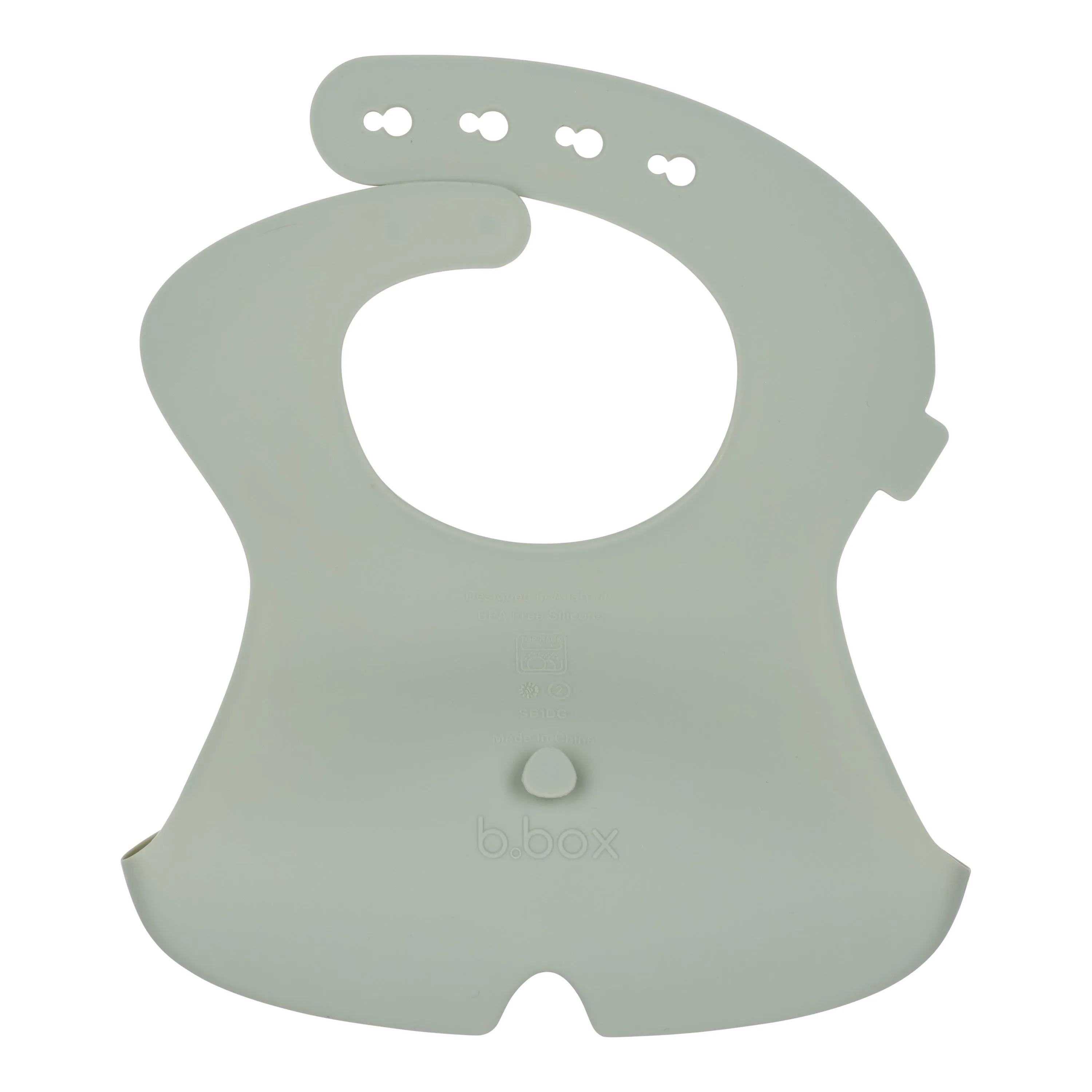 silicone bib - sage