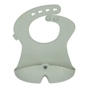 silicone bib - sage