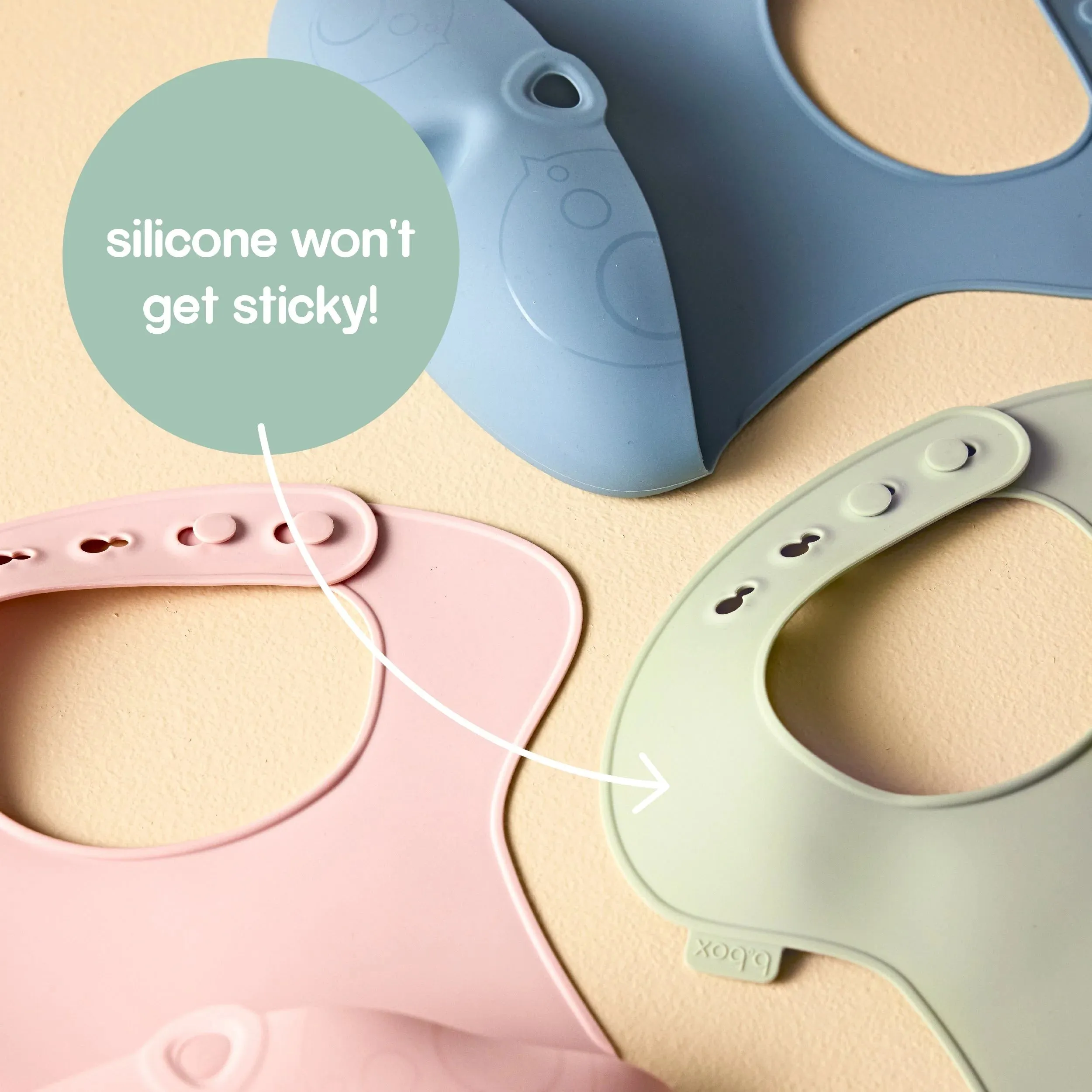 silicone bib - sage