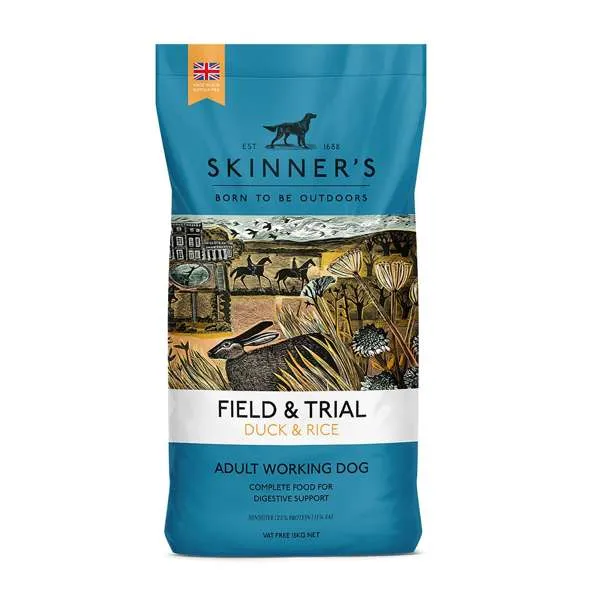 Skinners Field & Trial Duck & Rice 15kg Free P&P