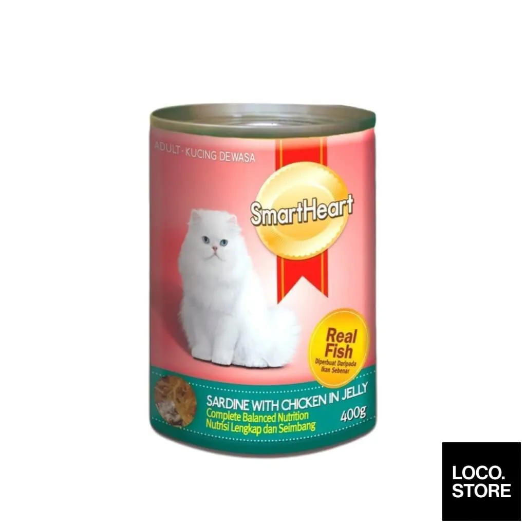 Smart Heart Cat Canned Food Sardine With Chicken In Jelly 400g