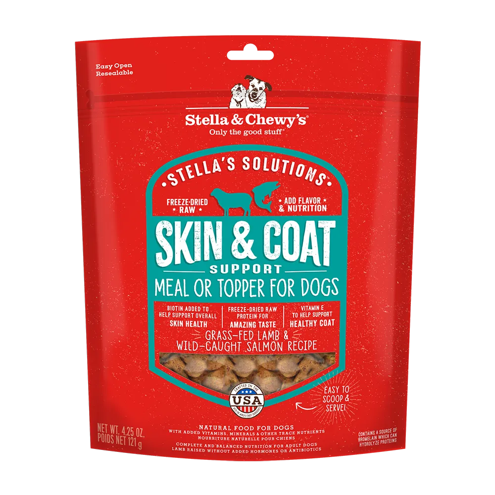 Stella & Chewy's Dog Stella's Solutions Skin & Coat Support Grass-fed Lamb & Salmon 4.25oz