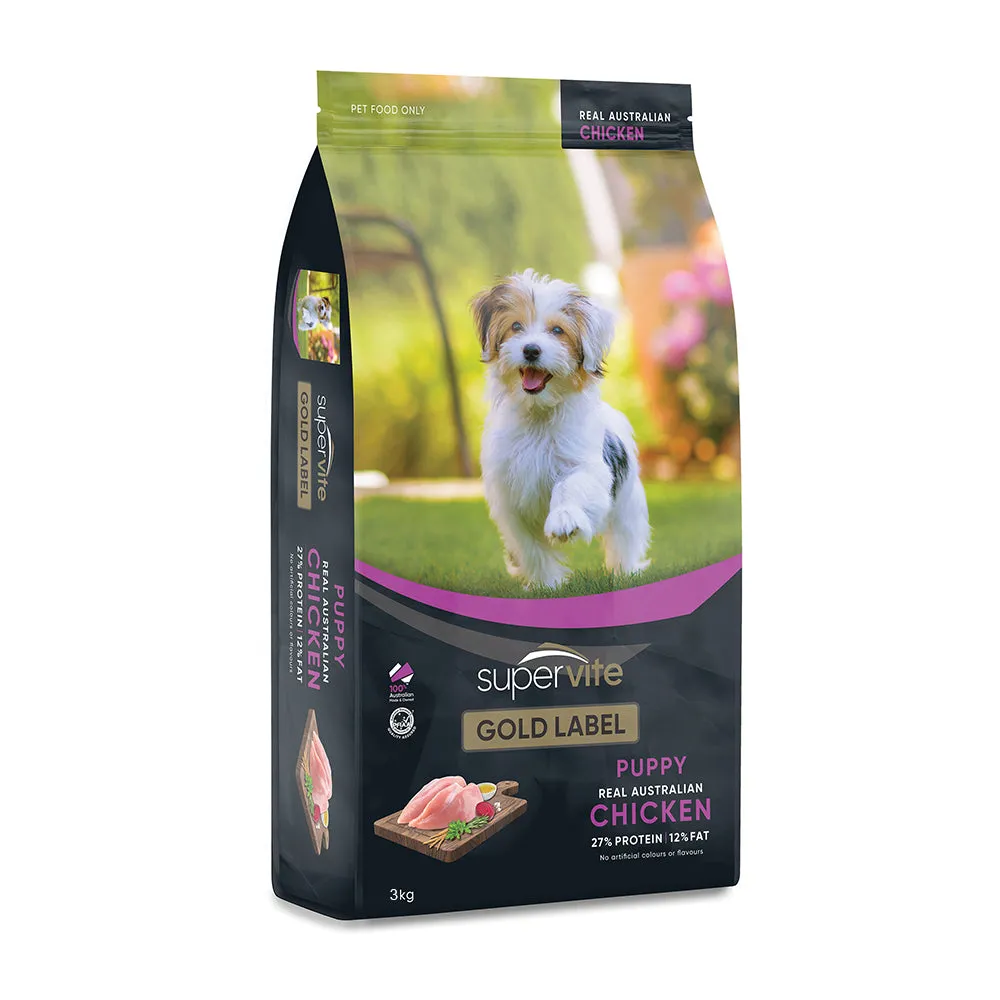 Supervite Dog Dry Food Gold Label Puppy Chicken 3kg