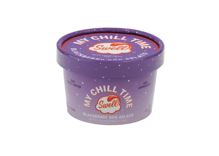 Swell My Chill Time Blackberry with Chamomile Tea Frozen Gelato Dog Treat (4.5 oz)