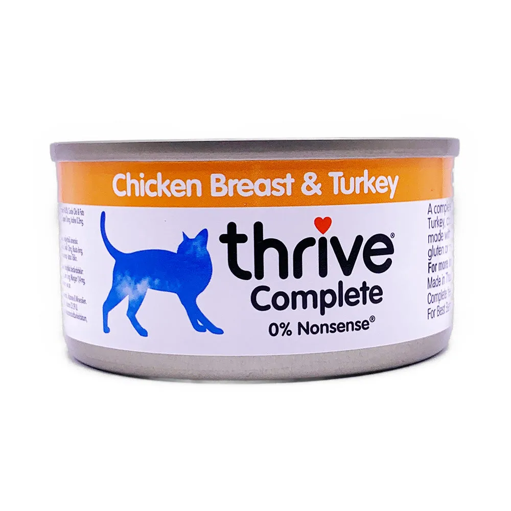 Thrive Chicken and Turkey Wet Cat Food 75g x 12