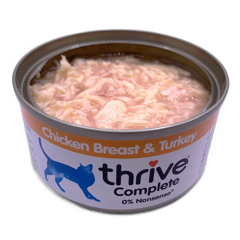 Thrive Chicken and Turkey Wet Cat Food 75g x 12