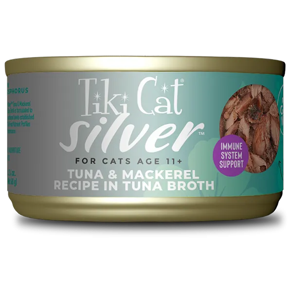 Tiki Cat® Silver™ Whole Foods with Tuna & Mackerel Recipe Wet Cat Food (2.4 oz)