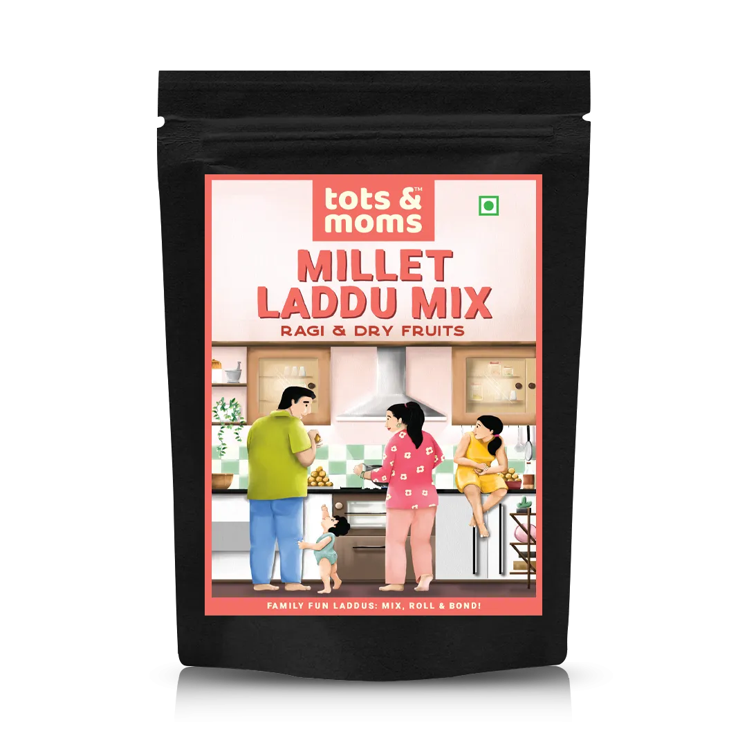 Tots & Moms Kids DIY Ragi & Dry Fruits Laddu Mix 200g