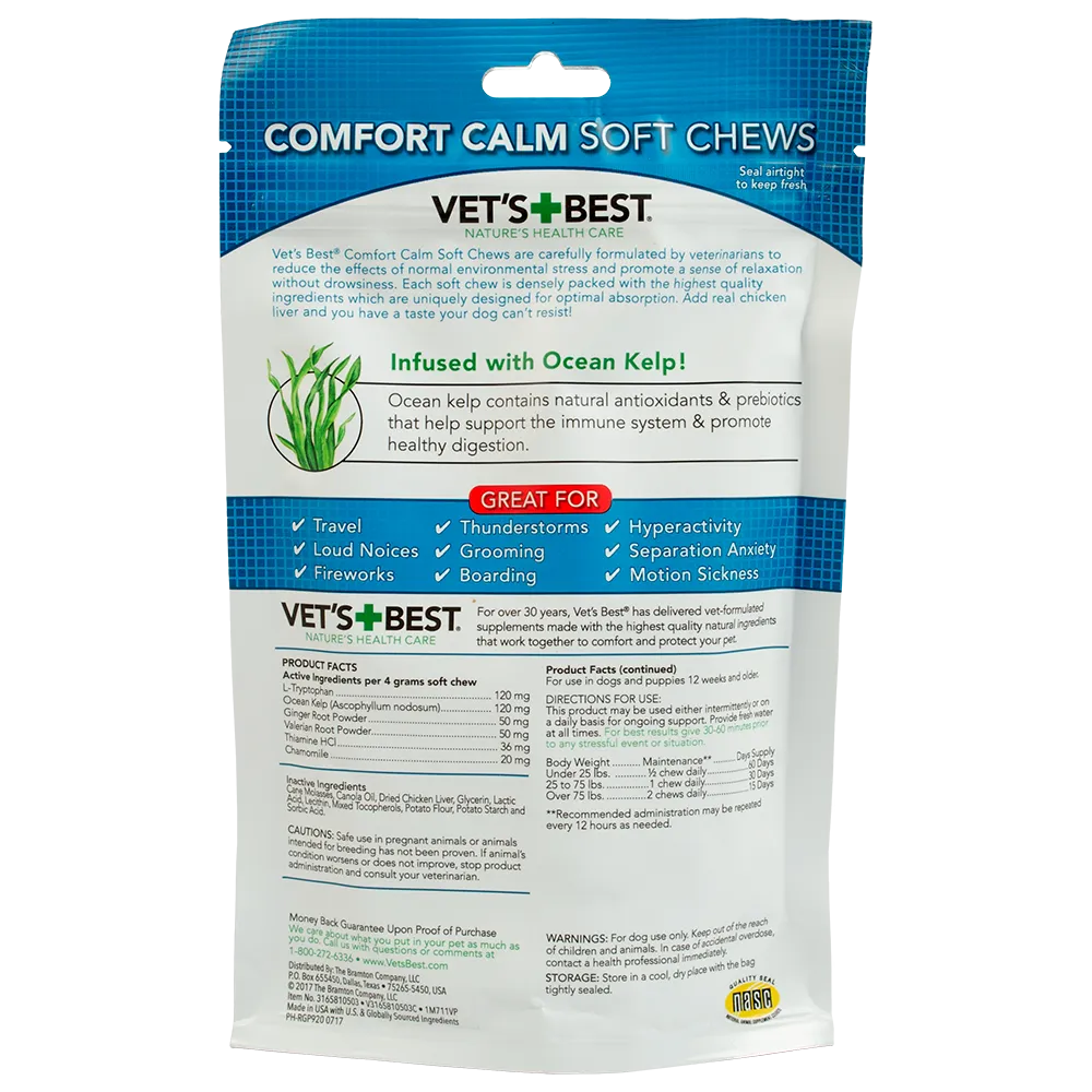 Vet's Best Comfort Calm Soft Chews 30ct