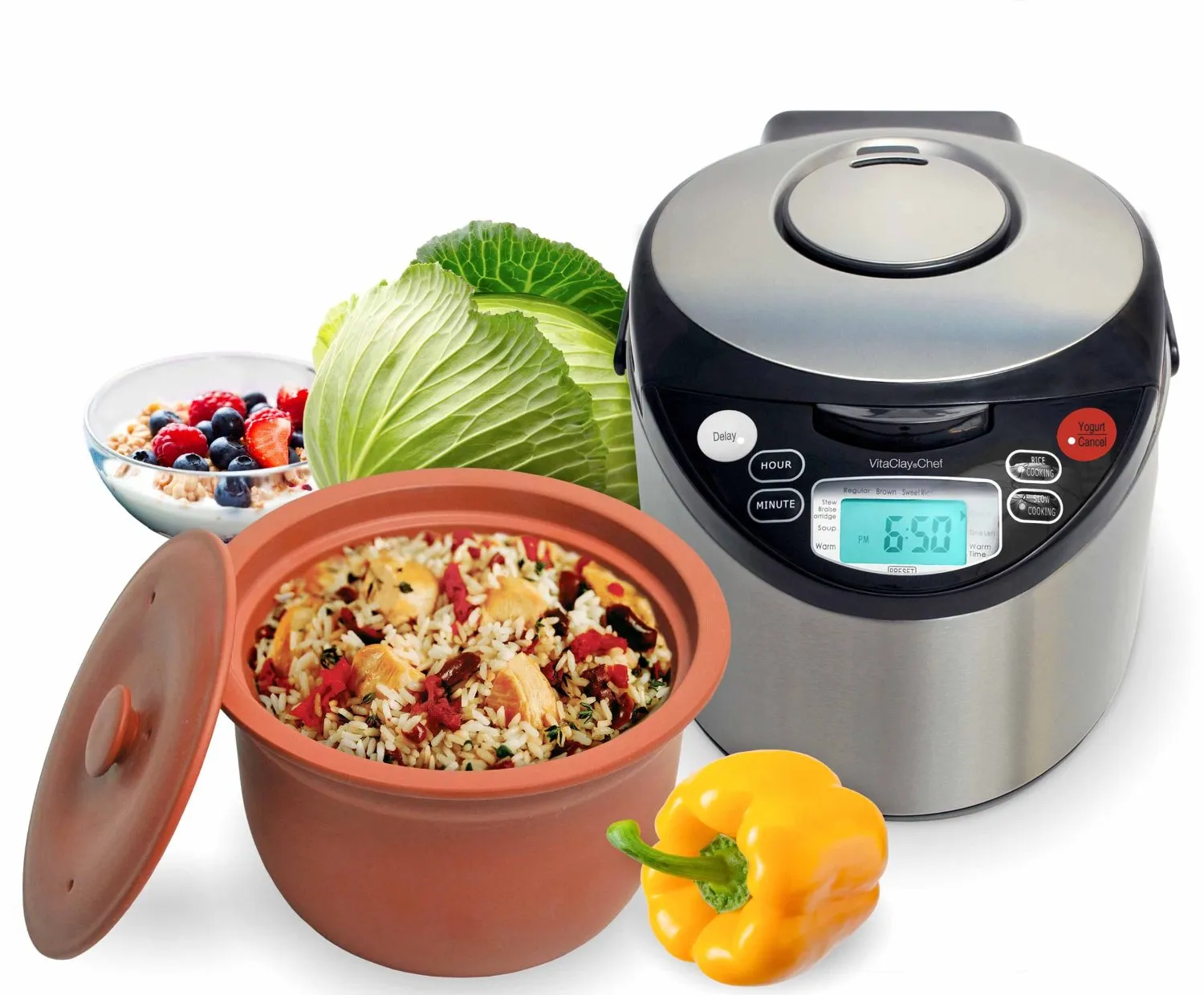 VitaClay VM7900-8 Smart Organic Multi-Cooker-Rice Cooker