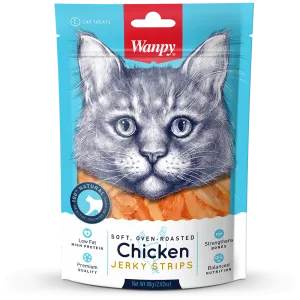 Wanpy Cat Oven-Roasted Chicken Jerky Strips 80g