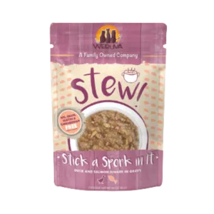 Weruva Stew! Stick a Spork in It Duck & Salmon Dinner in Gravy Wet Cat Food Pouches 3oz