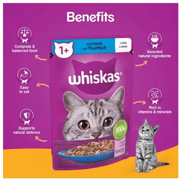 Whiskas Cat Food Tuna Flavour Jelly 85g