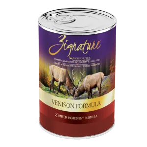 Zignature Venison Canned Dog Food Formula