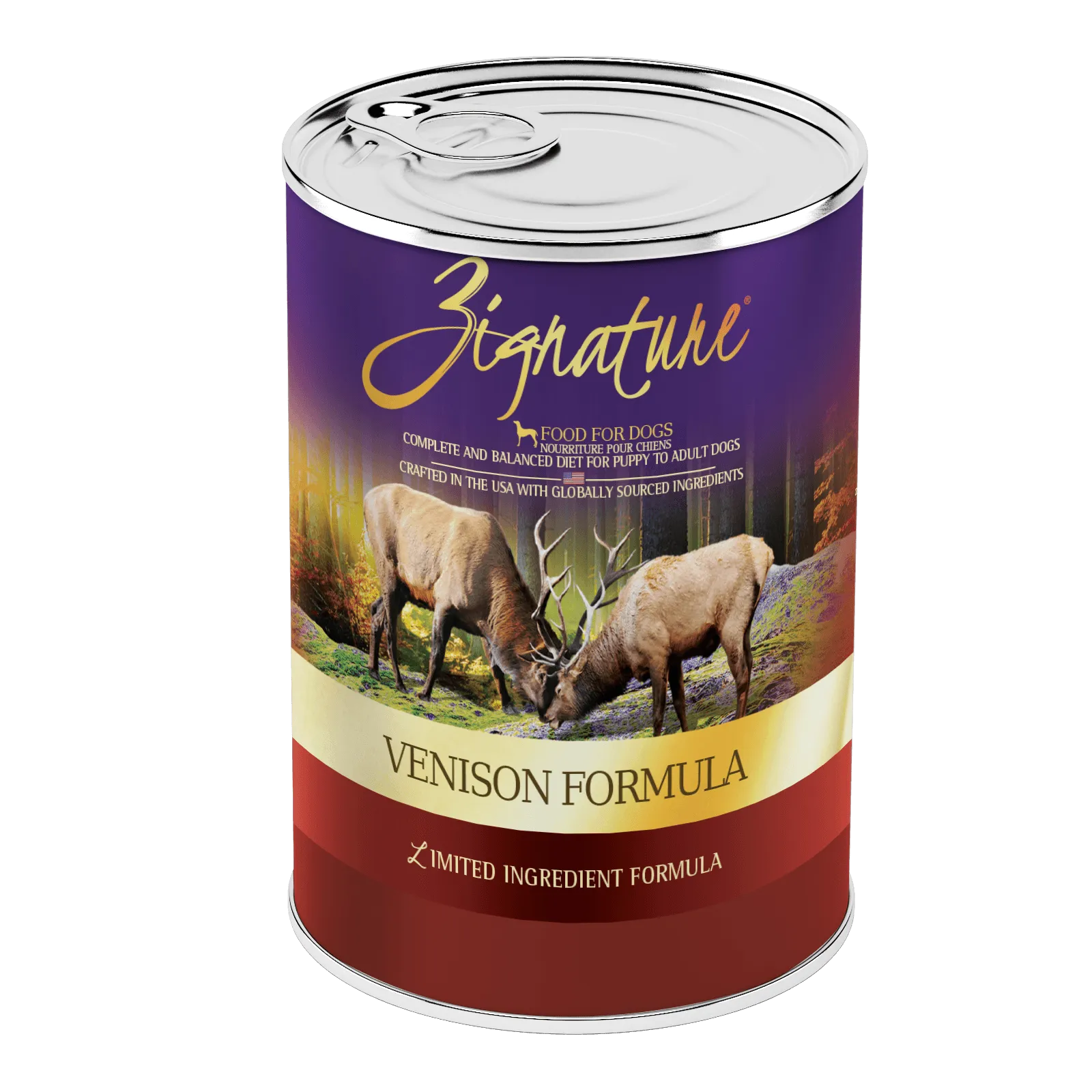 Zignature Venison Formula For Dog Canned Food, 13oz